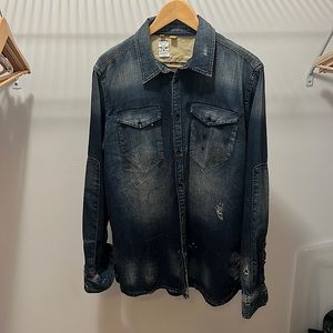 MENS G-STAR RAW ESSENTIAL DENIM BUTTON UP